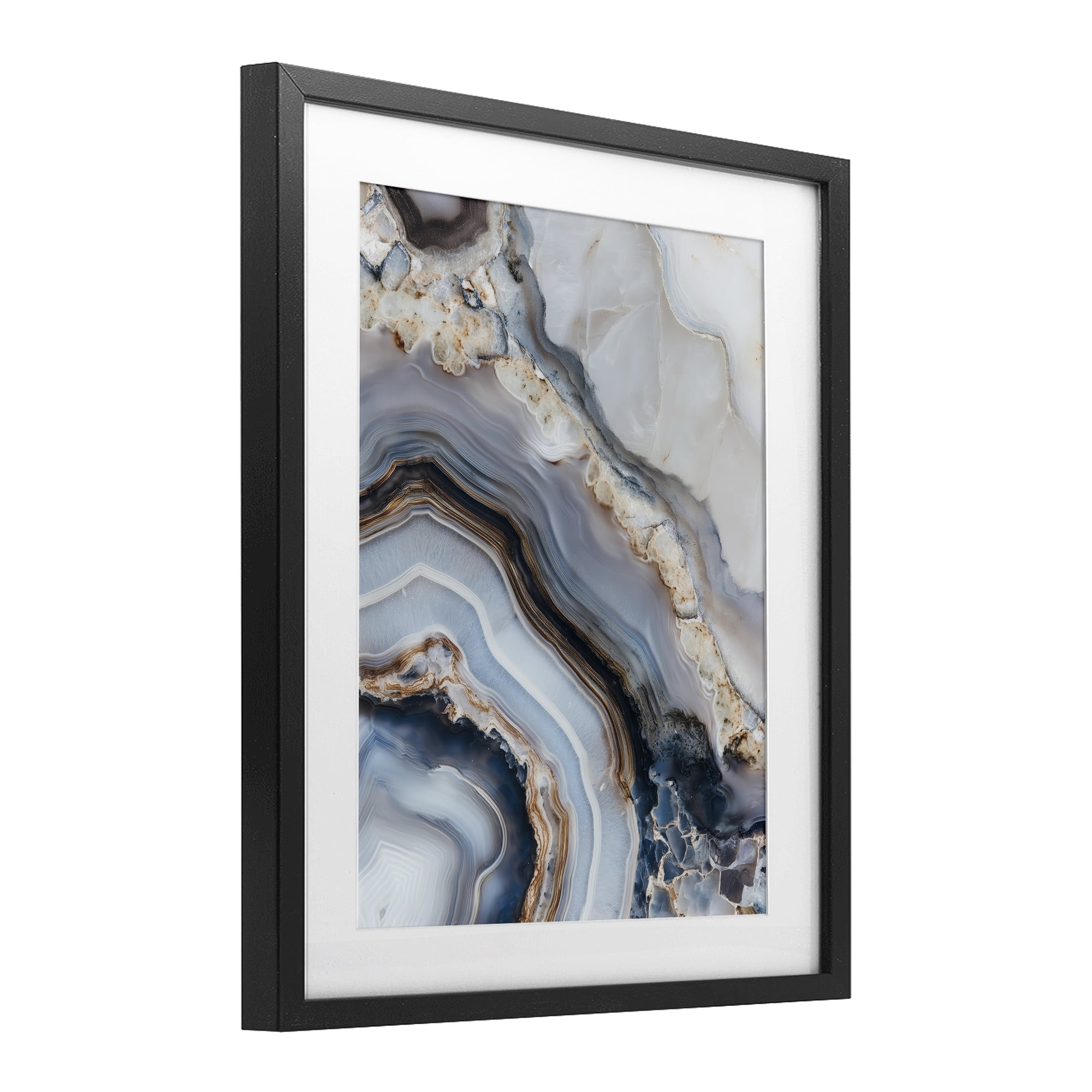 Stupell Industries Geode Gemstone Layers Black Framed Print Under Glass, design by Svetlana Aleynikova