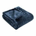 thumbnail image 3 of Superior Super Soft Plush Fleece Blanket 50" x 60", Bed & Couch Blankets, Throw, Navy Blue, 3 of 10