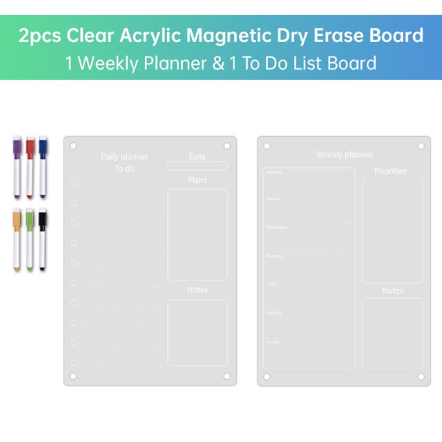 schedule,Reusable Planner With Clear Planner 8.27x11.7in Reusable Planner Do List 8.27x11.7in Planner To 2pcs Clear 6 Color Markers List 8.27x11.7in Reusable Buzhi Calendar 2pcs Wall
