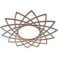 thumbnail image 2 of Ekena Millwork 28"OD x 10 3/4"ID x 3/8"T Eleanor Wood Fretwork Pierced Ceiling Medallion, Walnut, 2 of 3
