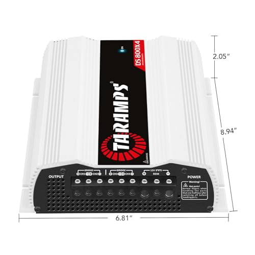 Taramp's DS 800x4 1 Ohm 4 Channels 800 Watts Amplifier - Walmart.com