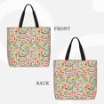 thumbnail image 2 of Fuzoiu Travel Print Durable Tote Bag,Shoulder Bag with Zipper Closure,Casual Tote's Handbag,for Daily Use, Shopping, School, Work, 2 of 7