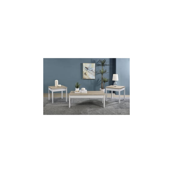 Coffee Table Set of 3 - Rustic Wood Living Room Furniture