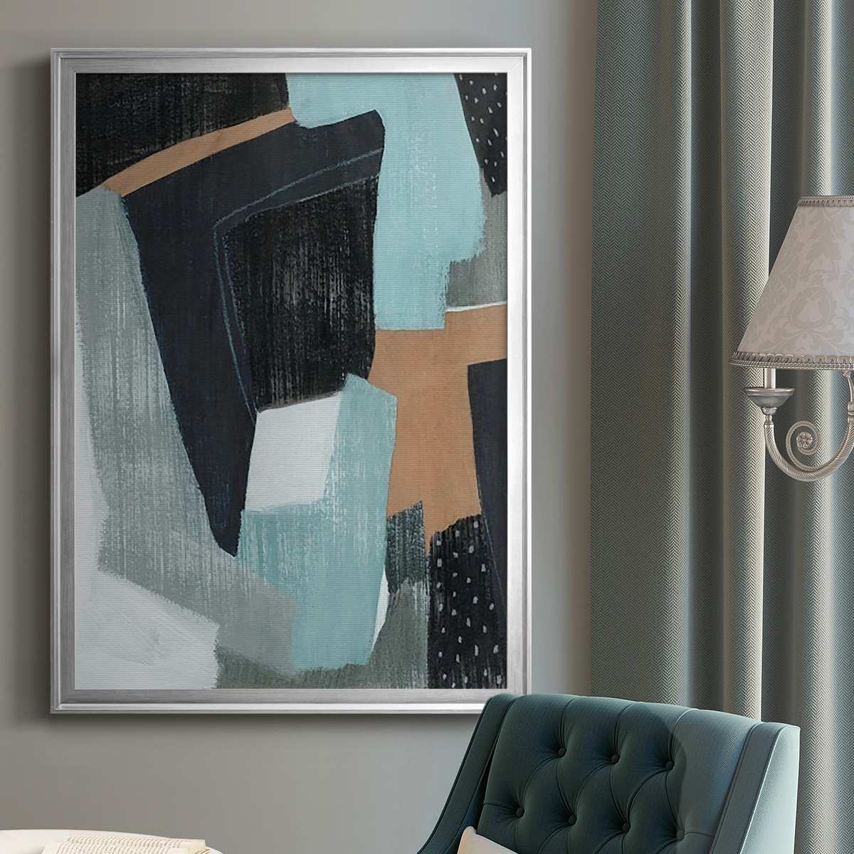 Tangerine Lagoon II Premium Framed Print, in Gold, Black, or Silver - Ready to Hang