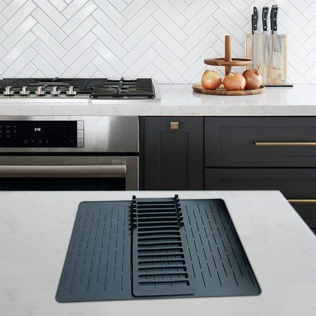 

Silicone Drying Waterproof Non Slip for Kitchen Gadgets Black Set