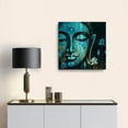 thumbnail image 4 of Buddha Wall Art Buddah Decoration Wall Decor Budha Decoration Home Meditation Room Decor Buddha Head Painting Zen Canvas Wall Art For Bedroom Livingroom Office Home Decoration 16x16inch, 4 of 6