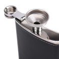 thumbnail image 3 of Paquete de 4 petacas para licor, petaca de bolsillo con cubierta de cuero a prueba de fugas de acero inoxidable de 8 oz con embudos,11 Feliz Sencillez, 3 of 4