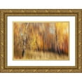 thumbnail image 1 of Davidsson, Gustav 32x23 Gold Ornate Wood Framed with Double Matting Museum Art Print Titled - Autumn Birches, 1 of 4