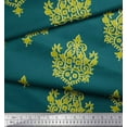 thumbnail image 3 of Soimoi Moss Georgette Fabric Floral & Paisley Block Print Sewing Fabric Yard 42 Inch Wide, 3 of 3