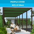 thumbnail image 2 of Coolaroo 90% UV Block Protection and Privacy Screen Sun Shade Fabric 6' x 15', Heritage Green, Breathable Fabric, 2 of 6