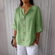 thumbnail image 2 of Tops de trabajo para Mujeres,Cárdigan de cuello en V para mujer, suéter con capucha de manga 3/4, poliéster, para invierno, corte holgado, ideal para uso casual y diario, sopatenor, 2 of 9