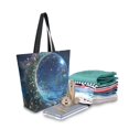 thumbnail image 2 of FORMRS Womens Canvas Tote Bag with Zipper Inner Pocket Shoulder Handbag, Floral Occean, 2 of 7