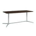 thumbnail image 1 of Pemberly Row 72W Wood Office Conference Table with Metal Base in Black Walnut, 1 of 6