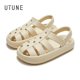 thumbnail image 1 of Sandalias romanas UTUNE para mujer, hombre, pareja, zapatos de playa al aire libre, verano, cojín grueso, transpirable, antideslizante, plataforma, sandalia blanca qym unisex, 1 of 2