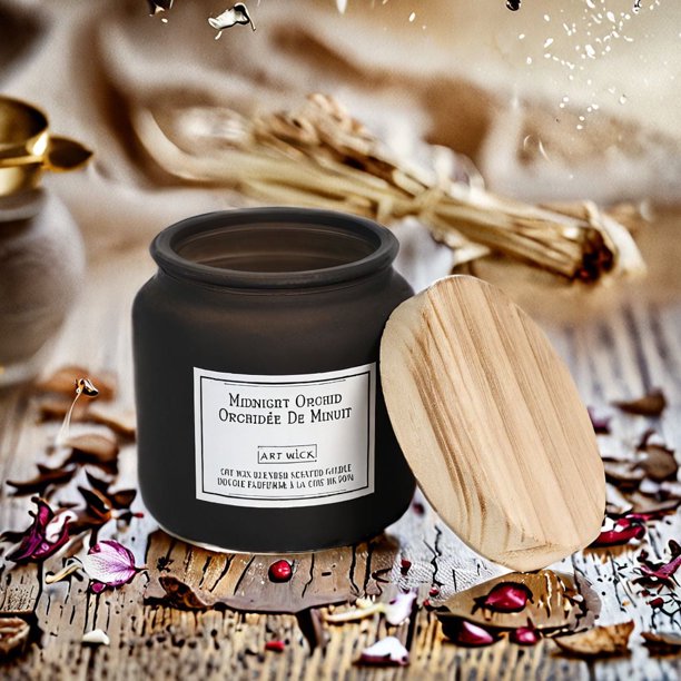 Art Wick 13.9OZ Midnight Orchid Soy Wax Blended Scented Candle,1