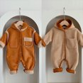 thumbnail image 2 of LYHaoo Baby Warm Bear Footie Romper Thick Jumpsuit Winter Outerwear Boys Jumpsuit Romper 18-24 Months Brown(Toddler), 2 of 6