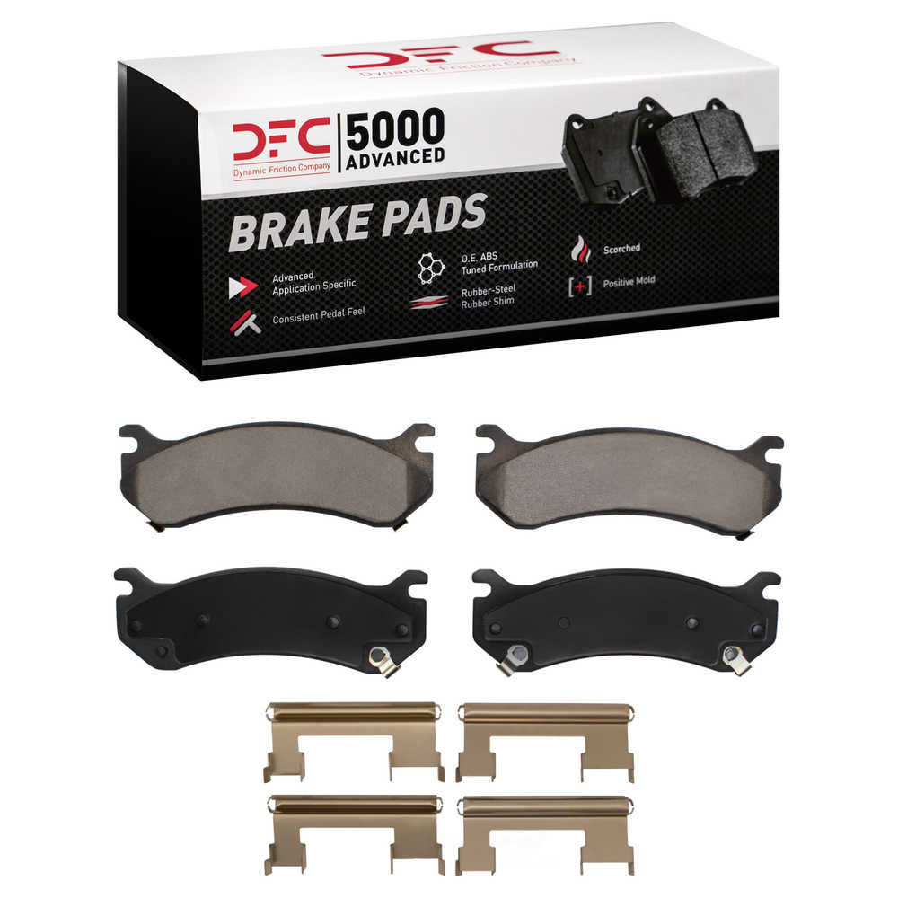 Dynamic Friction Company 1551-0785-01 DFC 5000 Advanced Brake Pads - Ceramic and Hardware Kit - OE