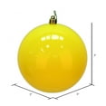 thumbnail image 2 of Vickerman 3" Yellow Shiny Ball Ornament, 12 per Bag, 2 of 5