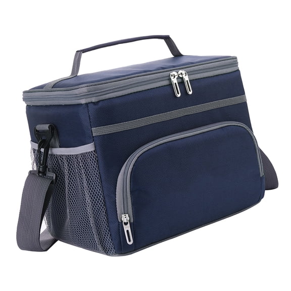 NFTIGB 16L Big Capacity Leak Proof Lunch Bag Thermal Large Picnic Cool and Warm Insulated Pack Outdoor Food and Beverage Storage Shoulder Bag, Blue