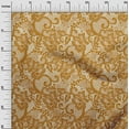 thumbnail image 3 of oneOone Viscose Jersey Dark Mustard Fabric Lace Floral Sewing Craft Projects Fabric Prints By Yard 60 Inch Wide, 3 of 7