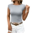 thumbnail image 2 of Otvok Women's Casual And Stylish Solid Color Short Top, 2 of 6
