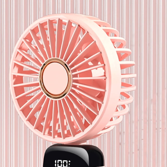 Folding Fan,Folding Fan USB Digital Hand Fan Handheld Fan Luxury Finish