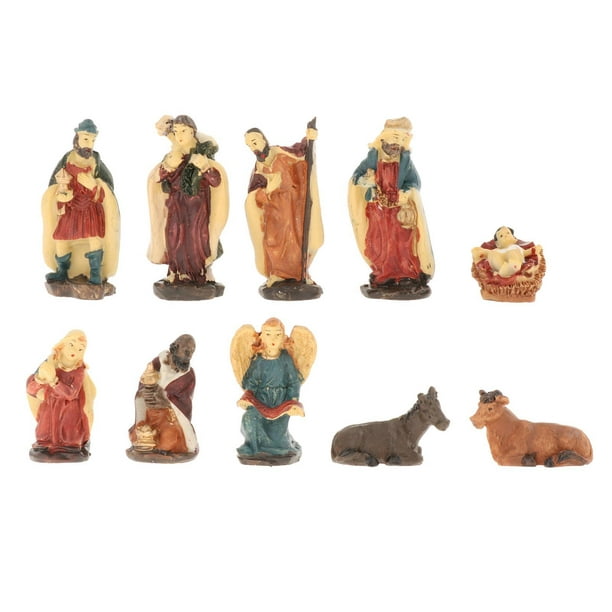 Mini Noël Nativité Crèche Jésus Poupée Statue Cadeau Décoratif