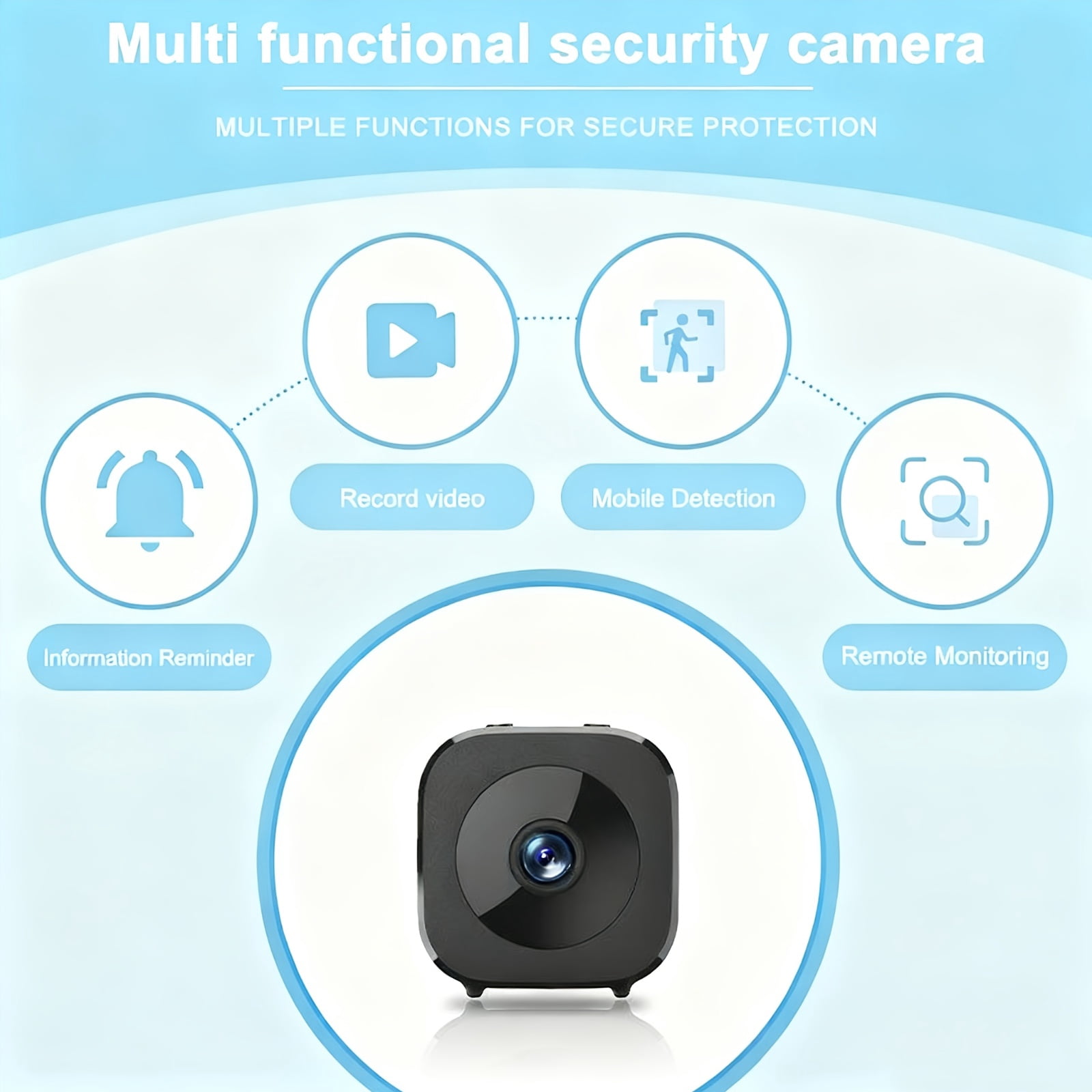1080P Mini WiFi Security Camera Wireless Indoor Small Camera with Tamper Proof USB Charging App Control 2.4GHz for Home Pet Baby Monitor