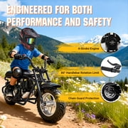 Oryxearth OM-40 Mini Gas Bike for Teens, Off-Road Dirt Bike, Gas Powered 4-Stroke Pocket Bike, Easy Assembly, Black