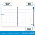 thumbnail image 4 of Blue Sky 2026-2027 Monthly Academic Year Planner Calendar, July 2026 - June 2027, 8" x 10", Monthly Layout, Flexible Cover, Laminated Tabs, Wirebound, Chanson, 4 of 9