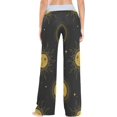 thumbnail image 4 of Women's Sun and Moon in Starry Sky Pajama Pants, Casual Pajama Bottoms Lounge Pants Wide Leg, 4 of 7