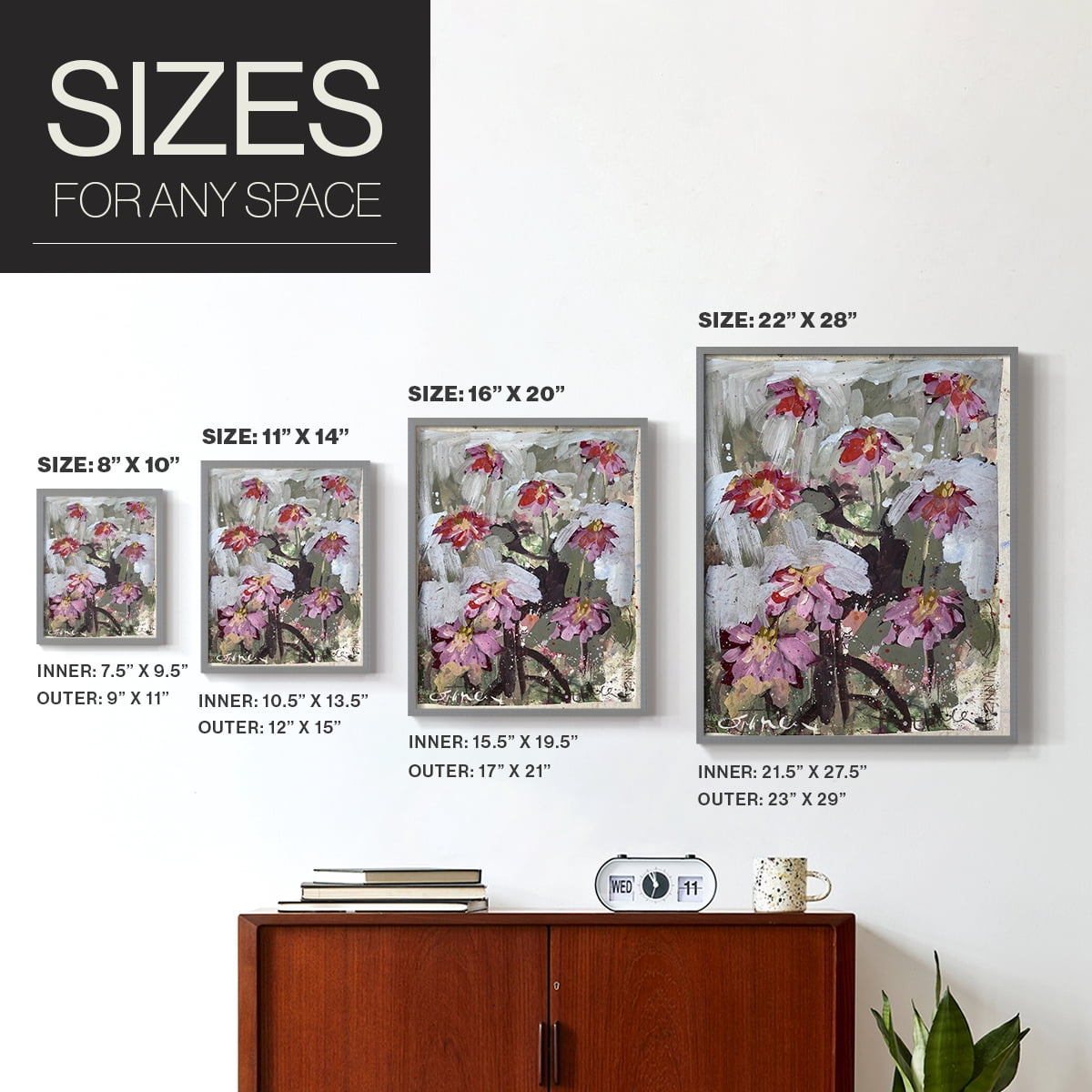 Zinnia I Framed Print - Solid Wood in Single Picture Frame Solid Wood 2 Framed Print