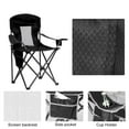 thumbnail image 2 of Mesh Folding Camping Chairs For Adults Black Oversized Portable Outdoor Chairs, Weight Capacity 375lbs, With Cup Holder, Storage Pocket, Carry Bag, 2 of 6