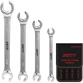 thumbnail image 2 of 4-Piece Flare Nut Wrench Set - SAE Brake Line 1/4, 5/16, 3/8, Silver, 2 of 5