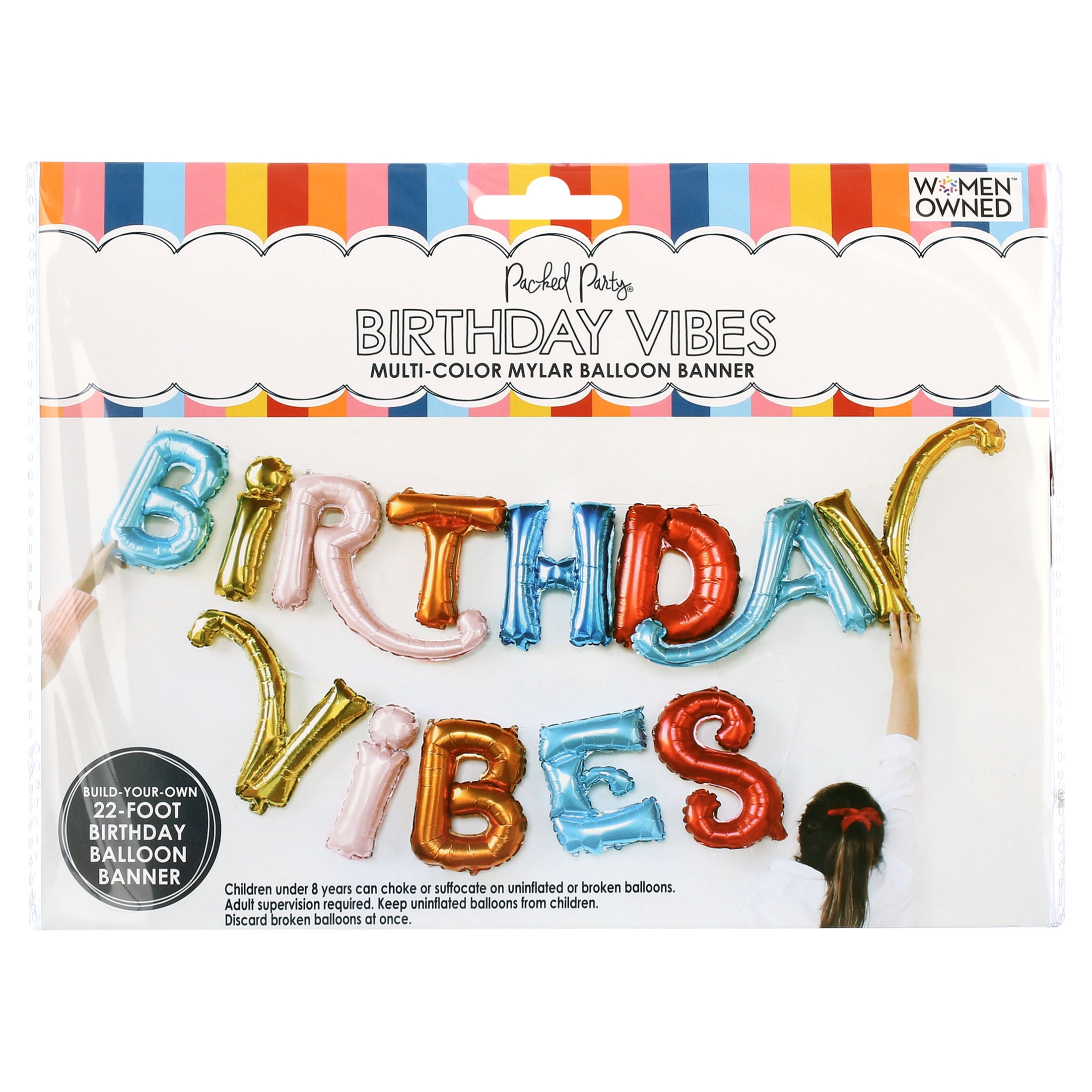 Packed Party Birthday Vibes Balloon Banner