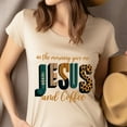 thumbnail image 4 of In the Morning Give Me Jesus and Coffee T-Shirt for Women, Faith Tee, Natural, Size S, 4 of 6