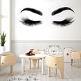 thumbnail image 1 of Adhesivos de pared con diseño de ojos cerrados, pestañas y cejas, PVC, 20 x 58 cm, 1 of 2