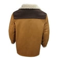 thumbnail image 4 of ZCFZJW Men's Thicken Suede Jacket Handsome Retro Suede Jackets Casual Warm Multi Pocket Zip Long Sleeve Padded Trench Coat Tops S, 4 of 7