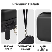 Hard Case Compatible with Analogue Pocket Handheld Game Console, Portable Mini Game Player Storage Bag for Video Games Cards, Charging Cable and Accessories (Box Only)-Black