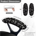 thumbnail image 6 of SCRAWLGOD Sun Moon Stars Black 4 Pieces Set Anti-Slip Computer Chair Cover with Arm Rest Covers Soft Swivel Chair Slipcover Easy to Install Desk Chair Seat Protector, 6 of 7