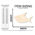 thumbnail image 2 of Unfinished Wood Cute Shark Shape | DIY Craft Cutout | up to 46" DIY 36" / 1/4", 2 of 2