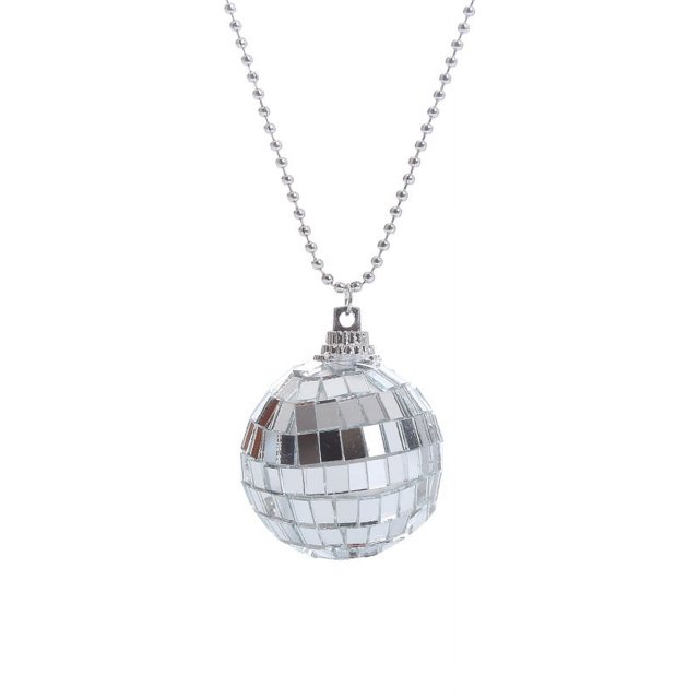 Pendientes, collar, pulsera, anillo, bola de espejo, traje de discoteca de los años 70, accesorios divertidos para fiestas femeninas, ideal para fiestas