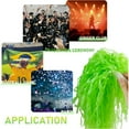 thumbnail image 6 of 15Pcs Cheerleader Dance Party Accessories,QZS Green Cheerleading Pompoms,Sports Dance Plastic PomPoms for Rooters,Cheering Squard, 6 of 6