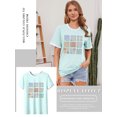 thumbnail image 2 of ZXSXSY Women's Graphic Tees Floral Print Tops Color Block Crew Neck Short Sleeve Casual T-Shirts, 2 of 7