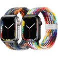 thumbnail image 1 of Braided Solo Loop Strap Compatible with Apple Watch Bands 38mm 40mm 41mm 42mm 44mm 45mm 49mm, Adjustable Stretchy Elastic Sport Replacement Wristband for iWatch Ultra Series 8 7 6 5 4 3 2 1 SE, 1 of 10