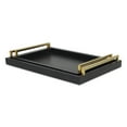 thumbnail image 3 of Home Decorative Lusan Black Faux Snakeskin Vinyl Tray Set, 3 of 6