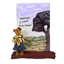 Boyds Bears Resin 6.25In Megan Mcbruin & Friend Frame, Resin, Americana Bearstone 1E 27324
