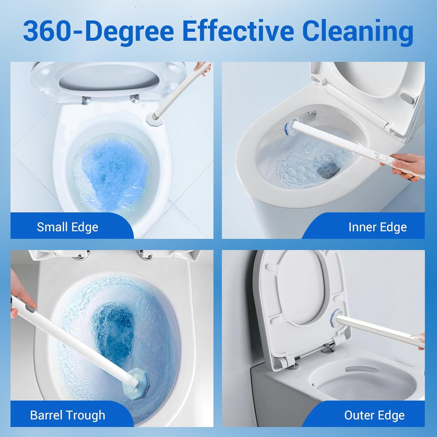 100Pack Toilet Wand Refills, Disposable Toilet Brush Refills Compatible with Clorox, Toilet Cleaner Refill Pads, Toilet Wand Refills, Toilet Brush Replacement Head