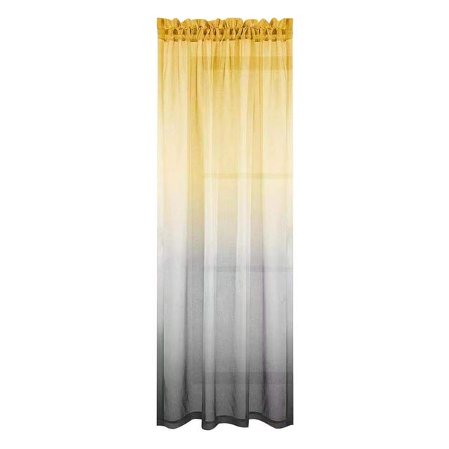 Door Curtains for Door Window Gradient Color Tulle Door Window Curtain Drape Panel Sheer Scarf Valances 1Pc