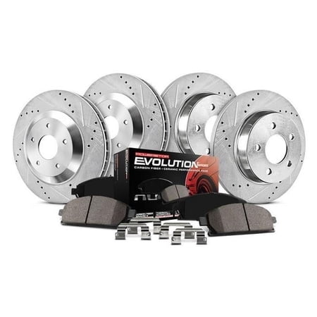 Powerstop Front & Rear 1 Click Brake Kit with Hardware for 2007-2018 Jeep Wrangler